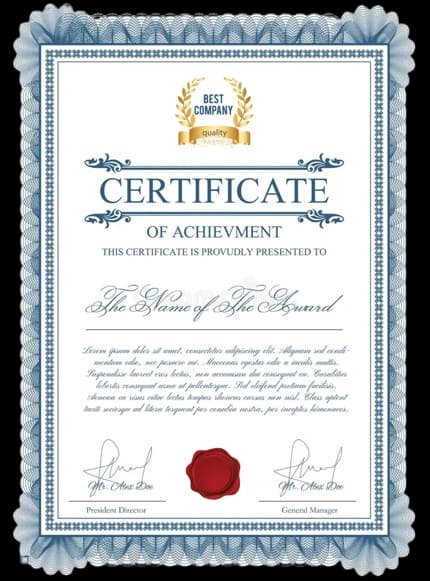 Certificate Design design example by Spread Business