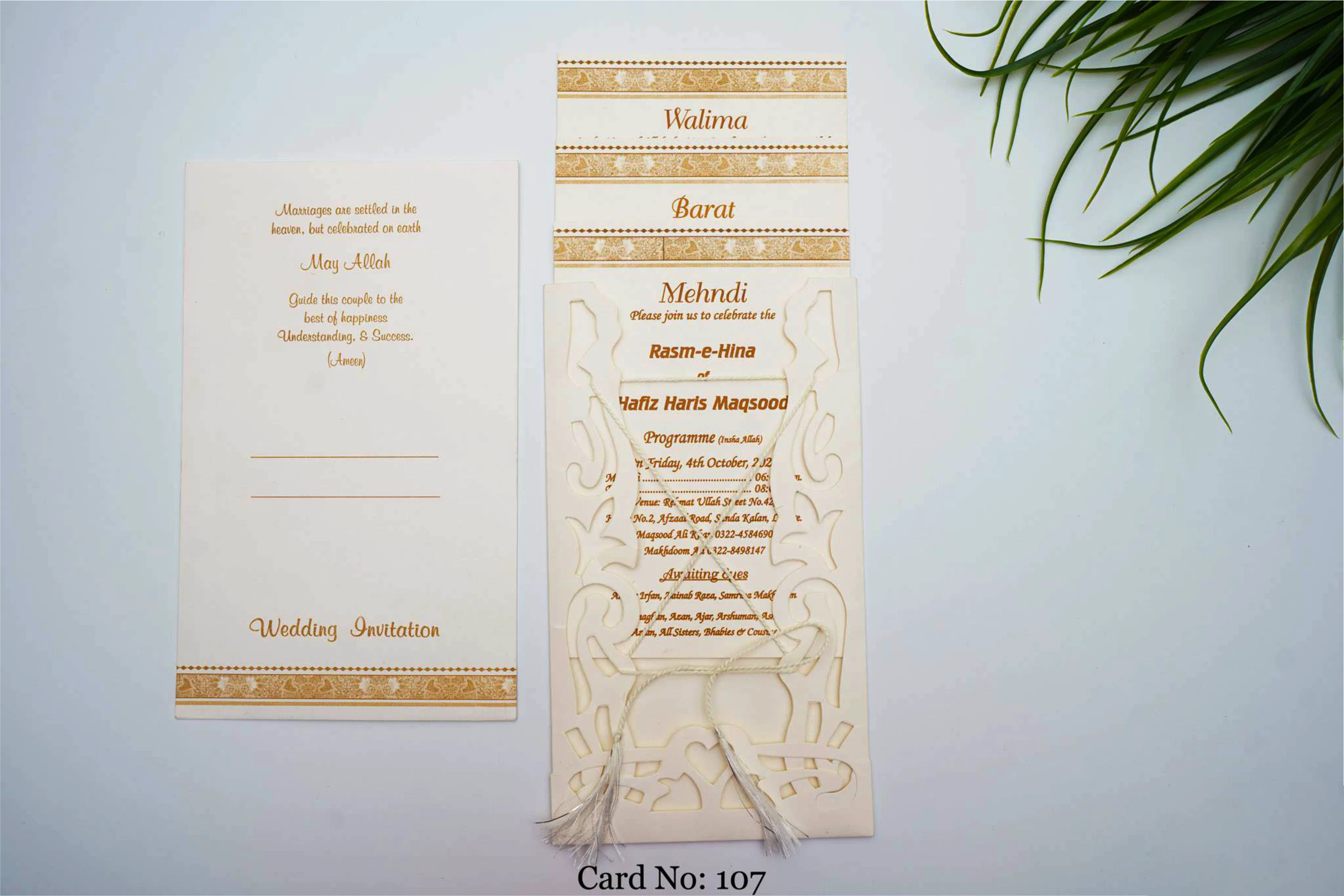 Wedding Card 107 design example by Spread Business