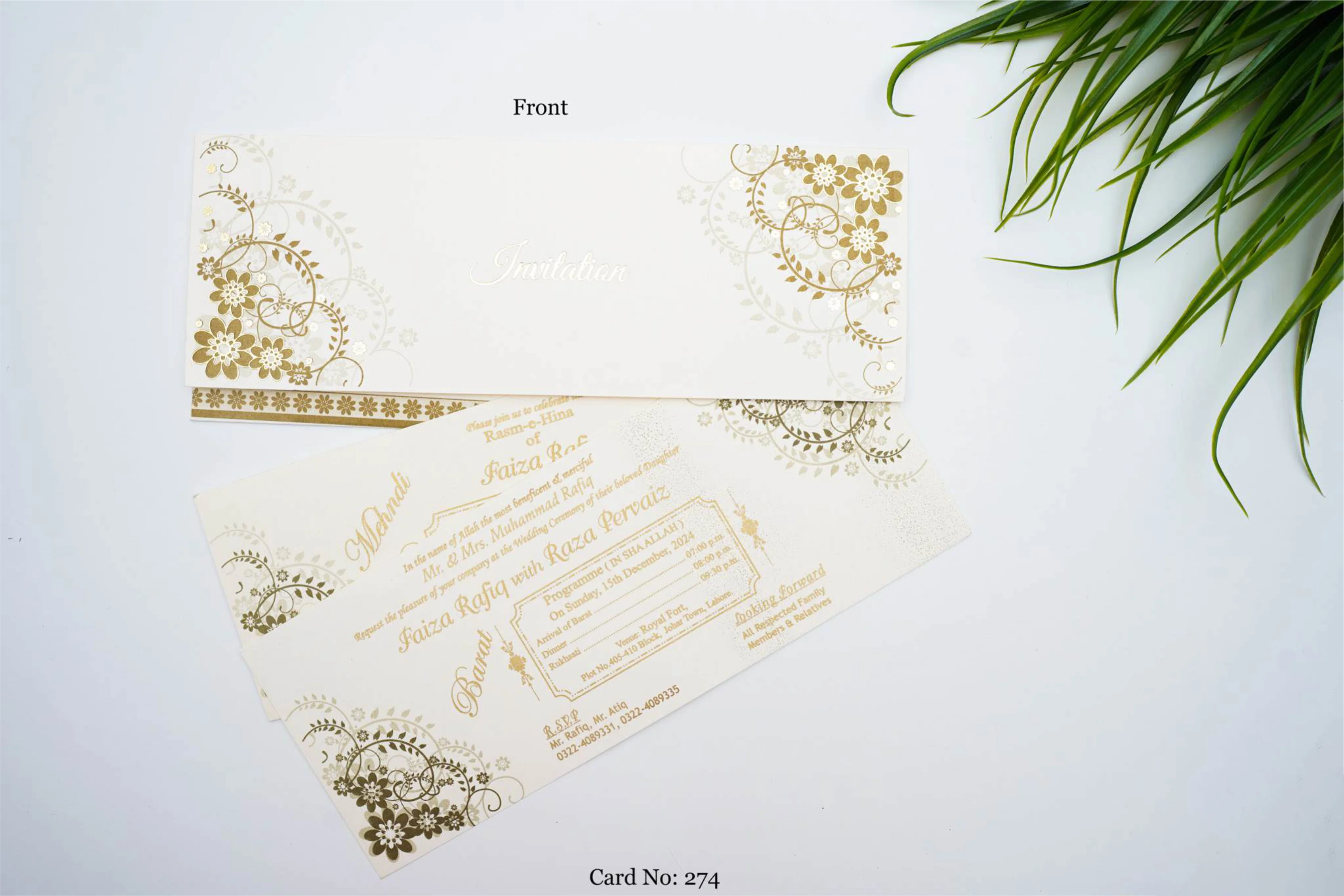 Wedding Card 274 design example by Spread Business