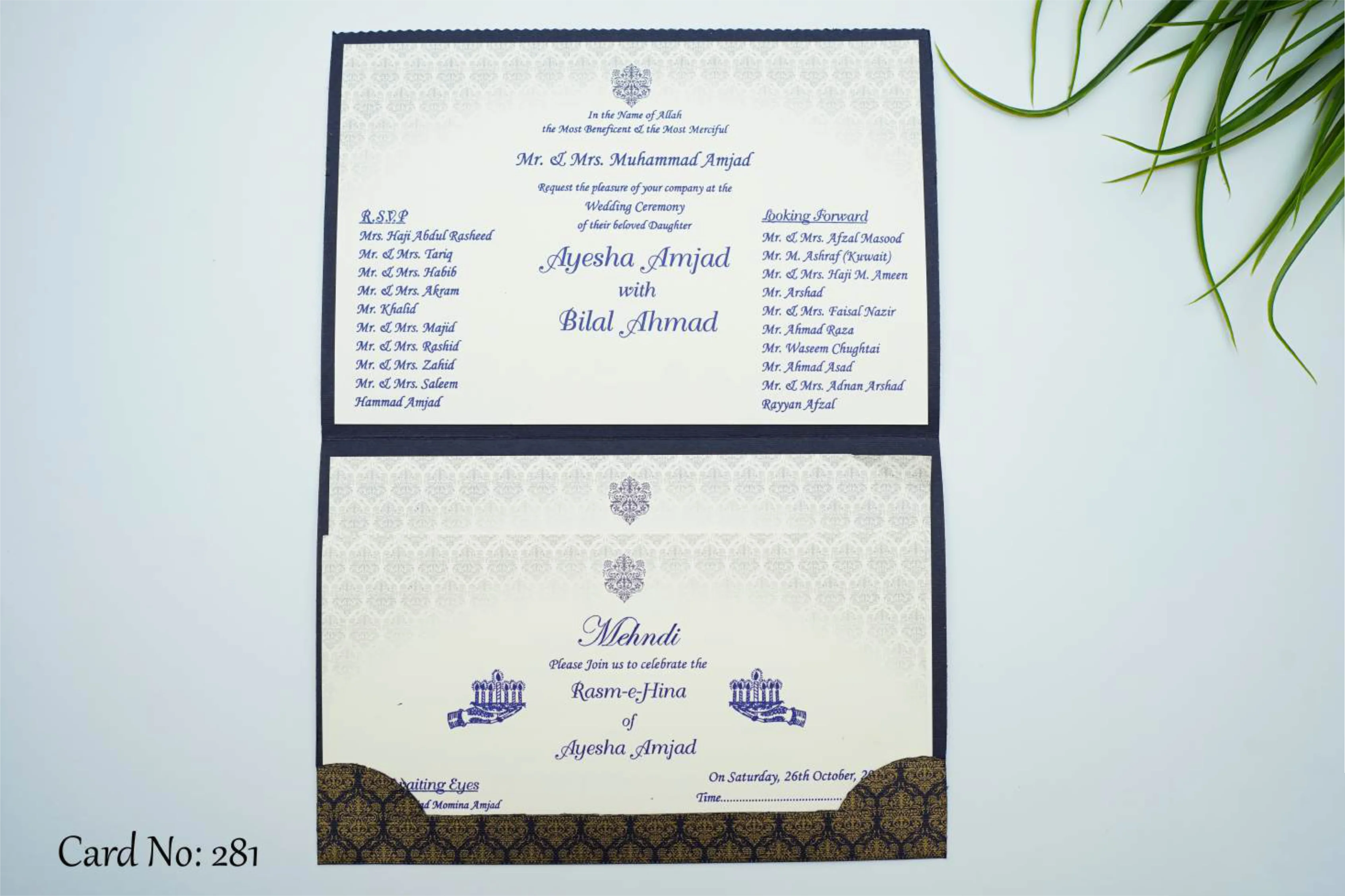 Wedding Card 281 design example by Spread Business