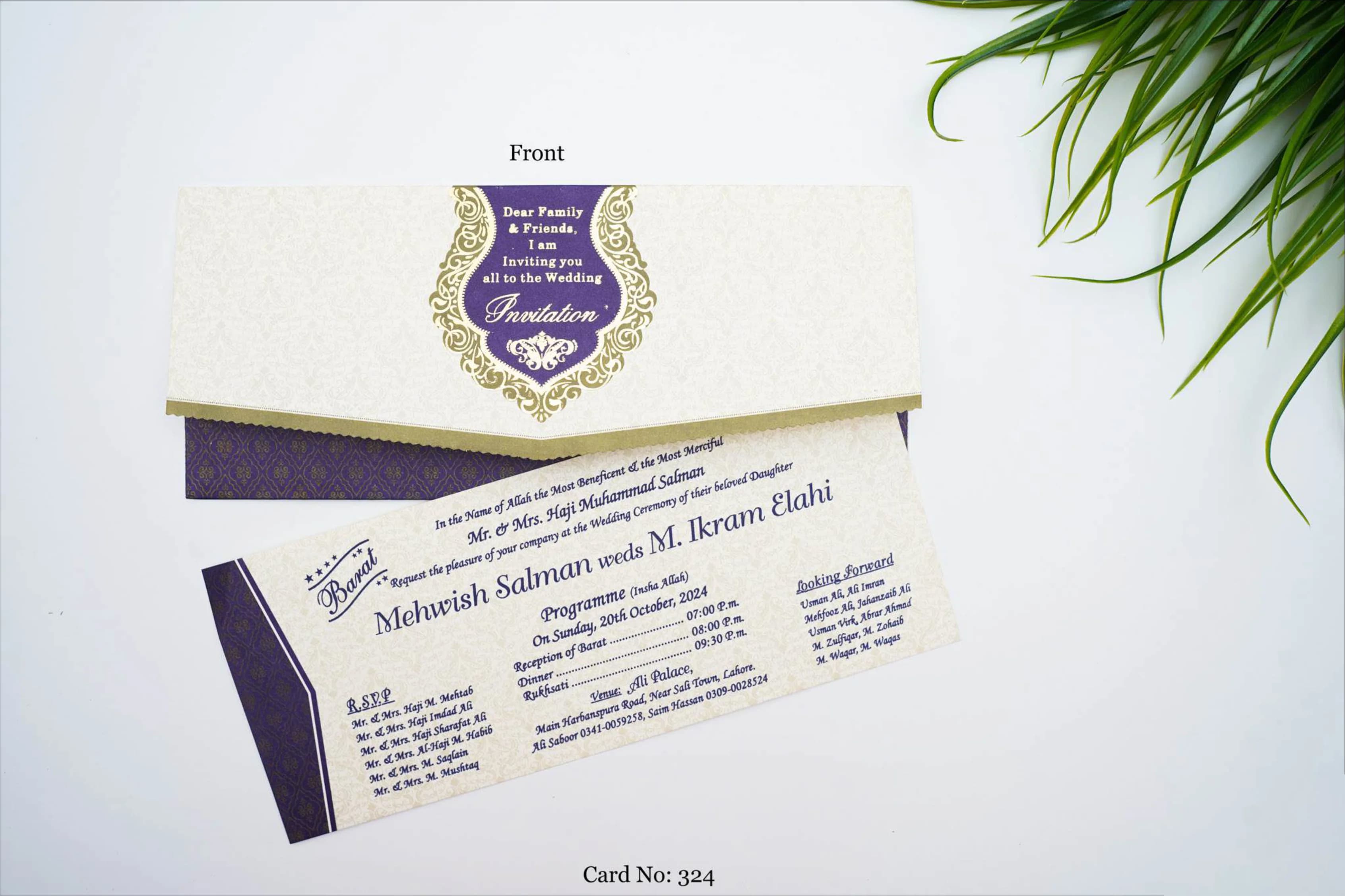 Wedding Card 324 design example by Spread Business