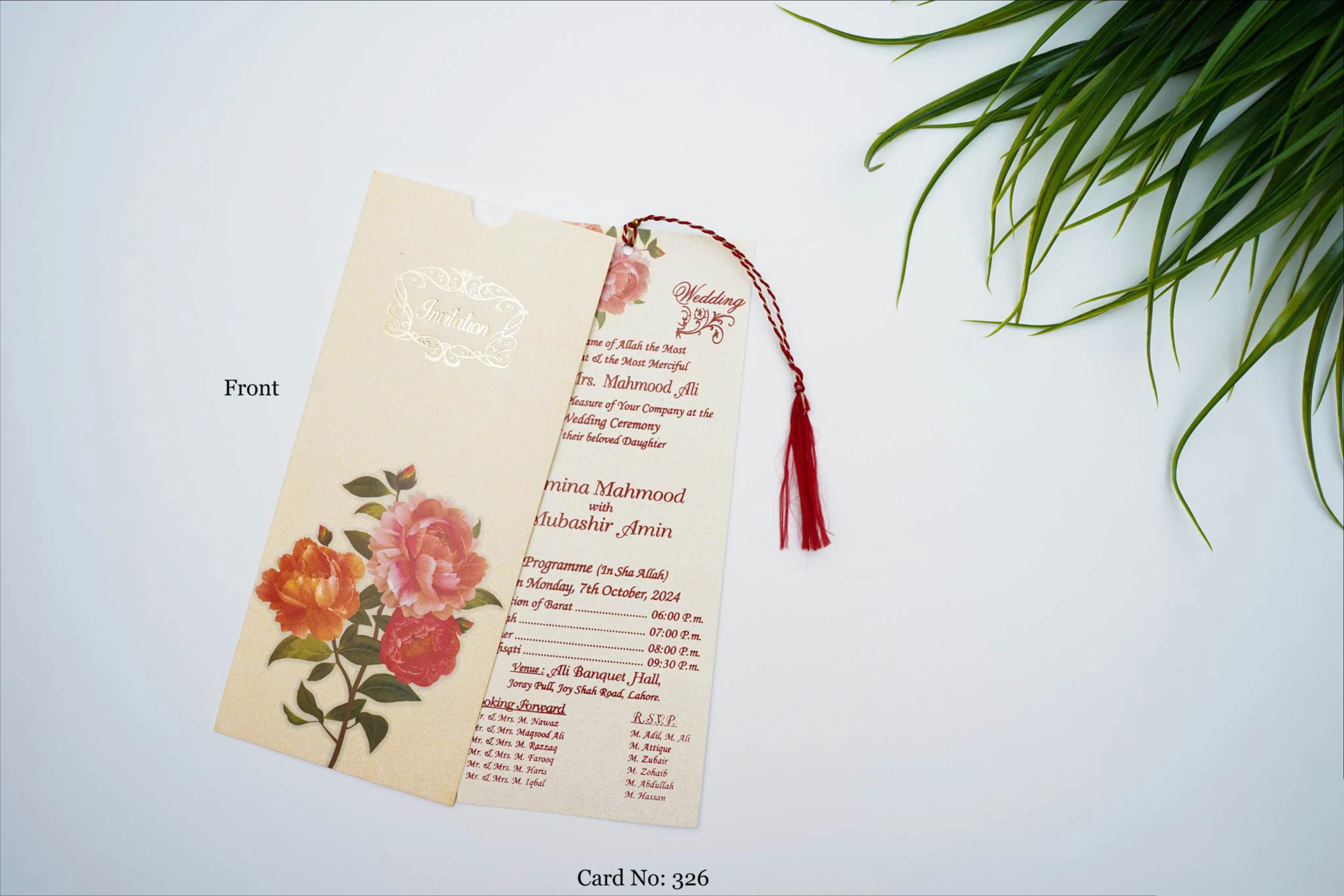 Wedding Card 326 design example by Spread Business