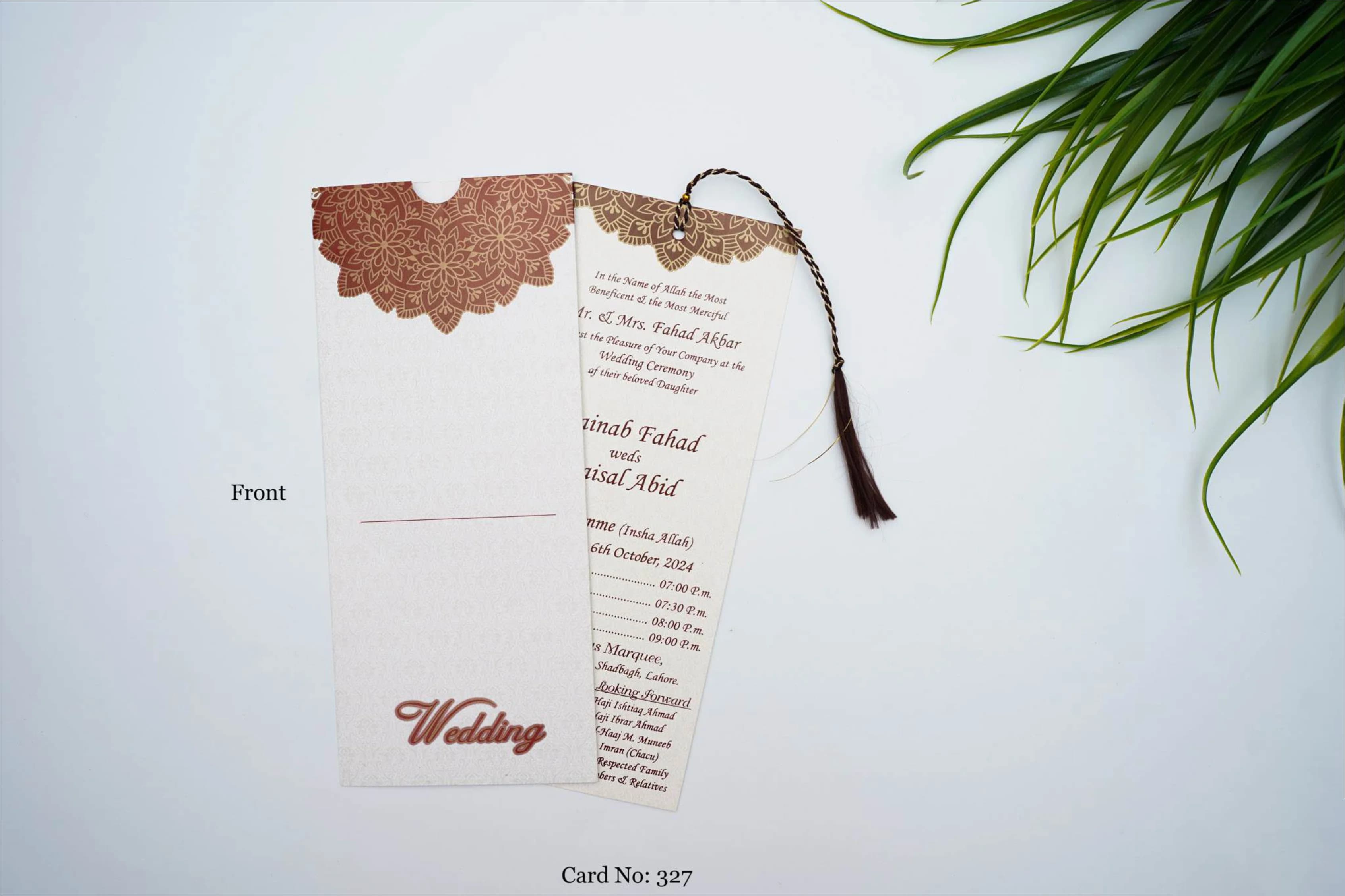 Wedding Card 327 design example by Spread Business