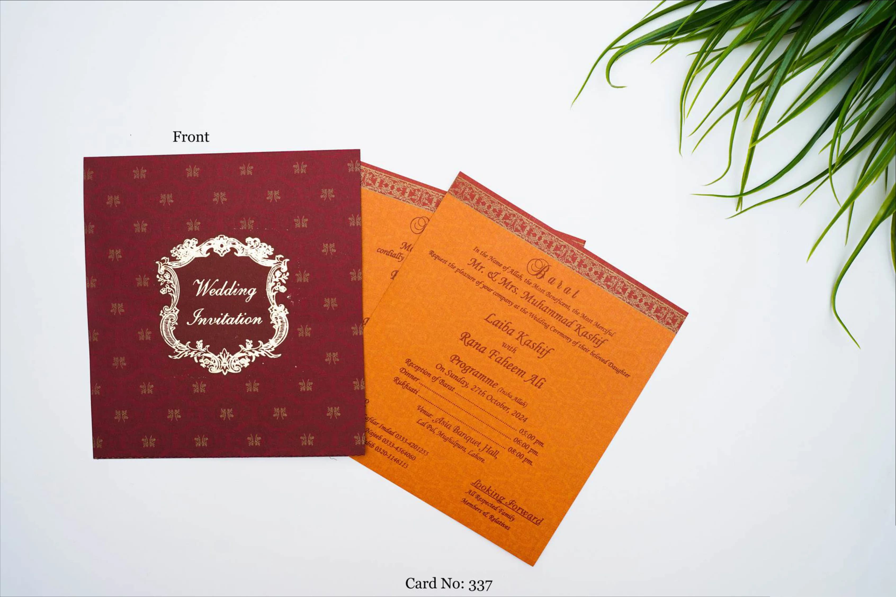 Wedding Card 337 design example by Spread Business