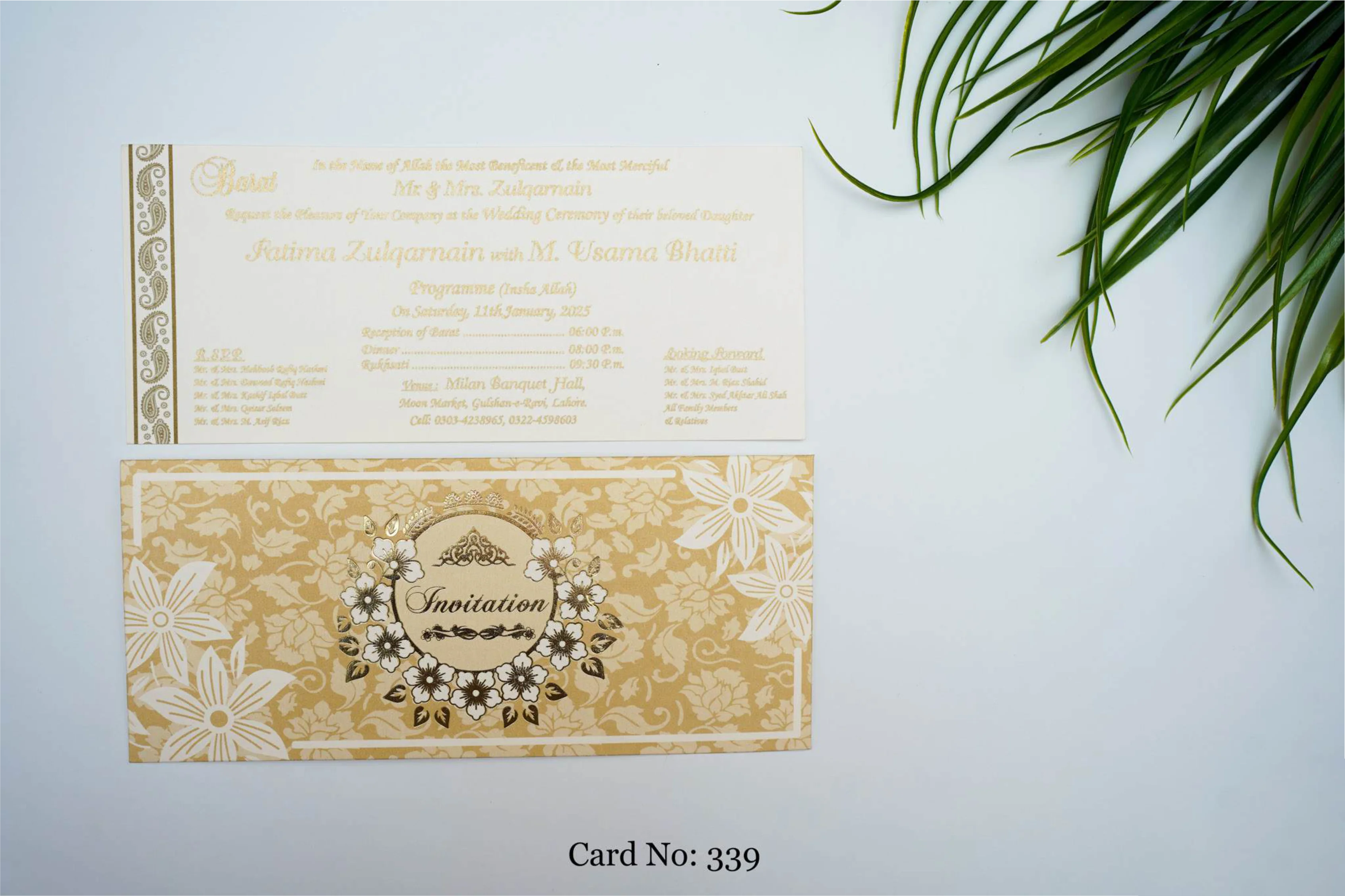 Wedding Card 339 design example by Spread Business