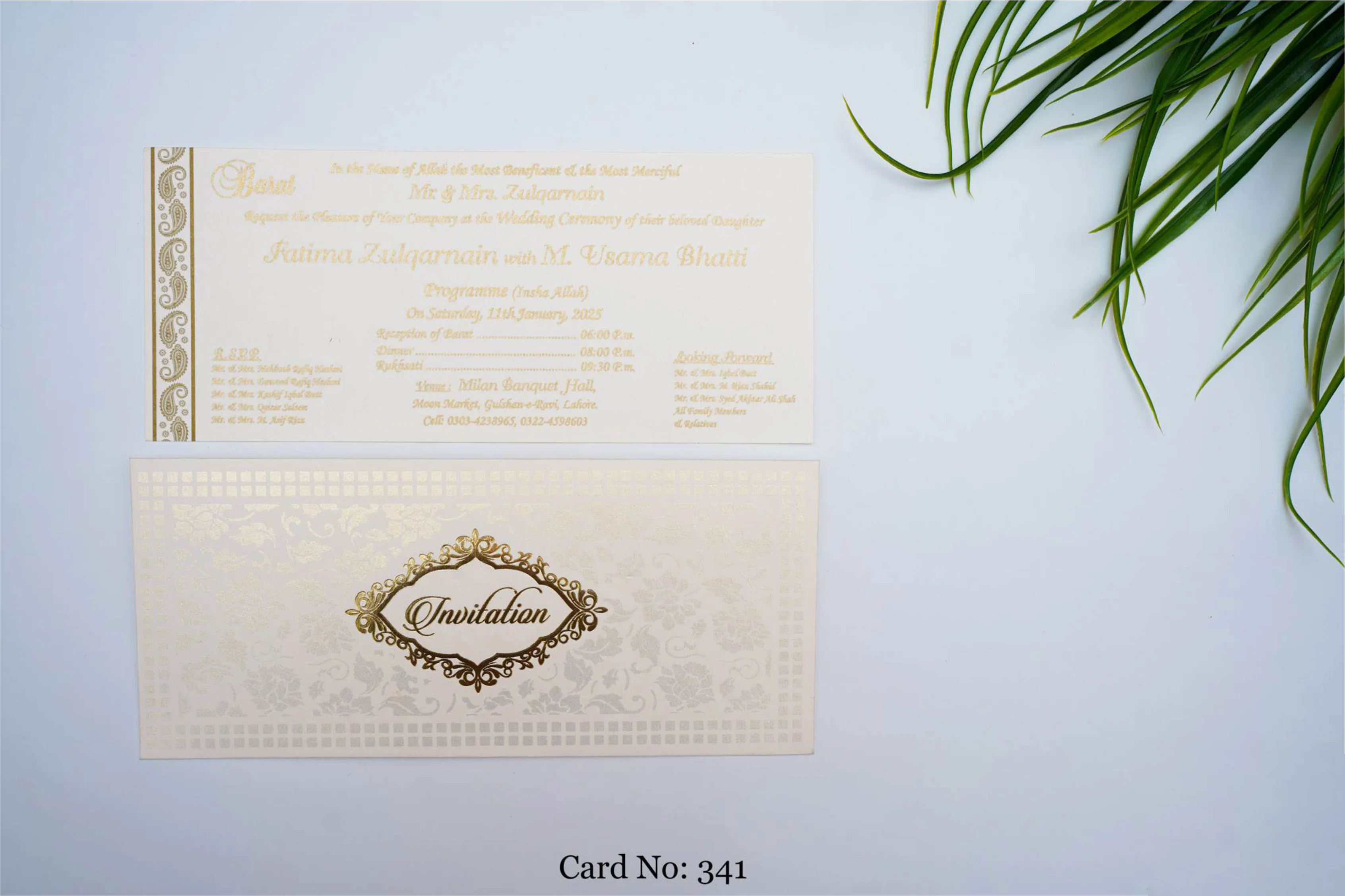 Wedding Card 341 design example by Spread Business