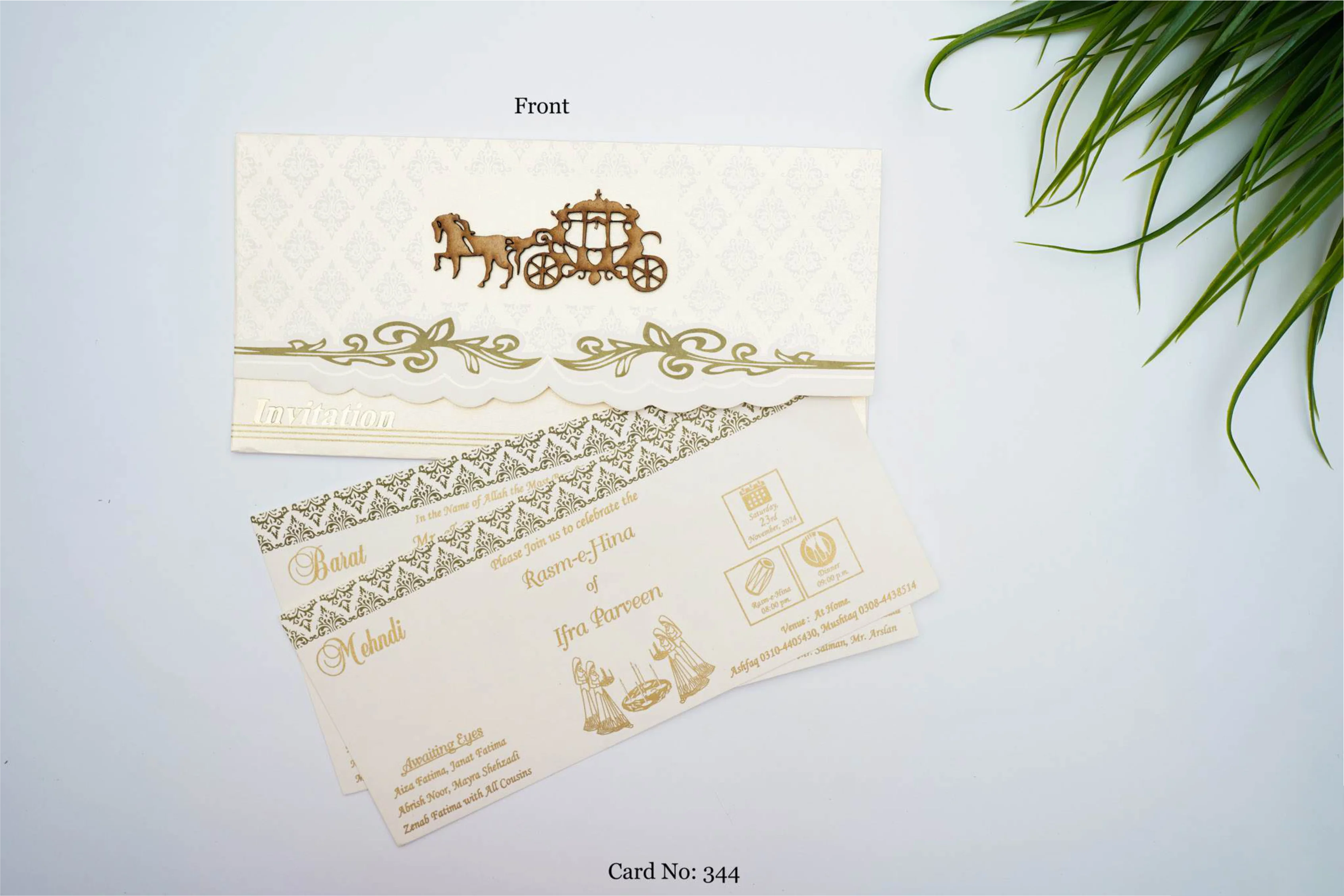 Wedding Card 344 design example by Spread Business