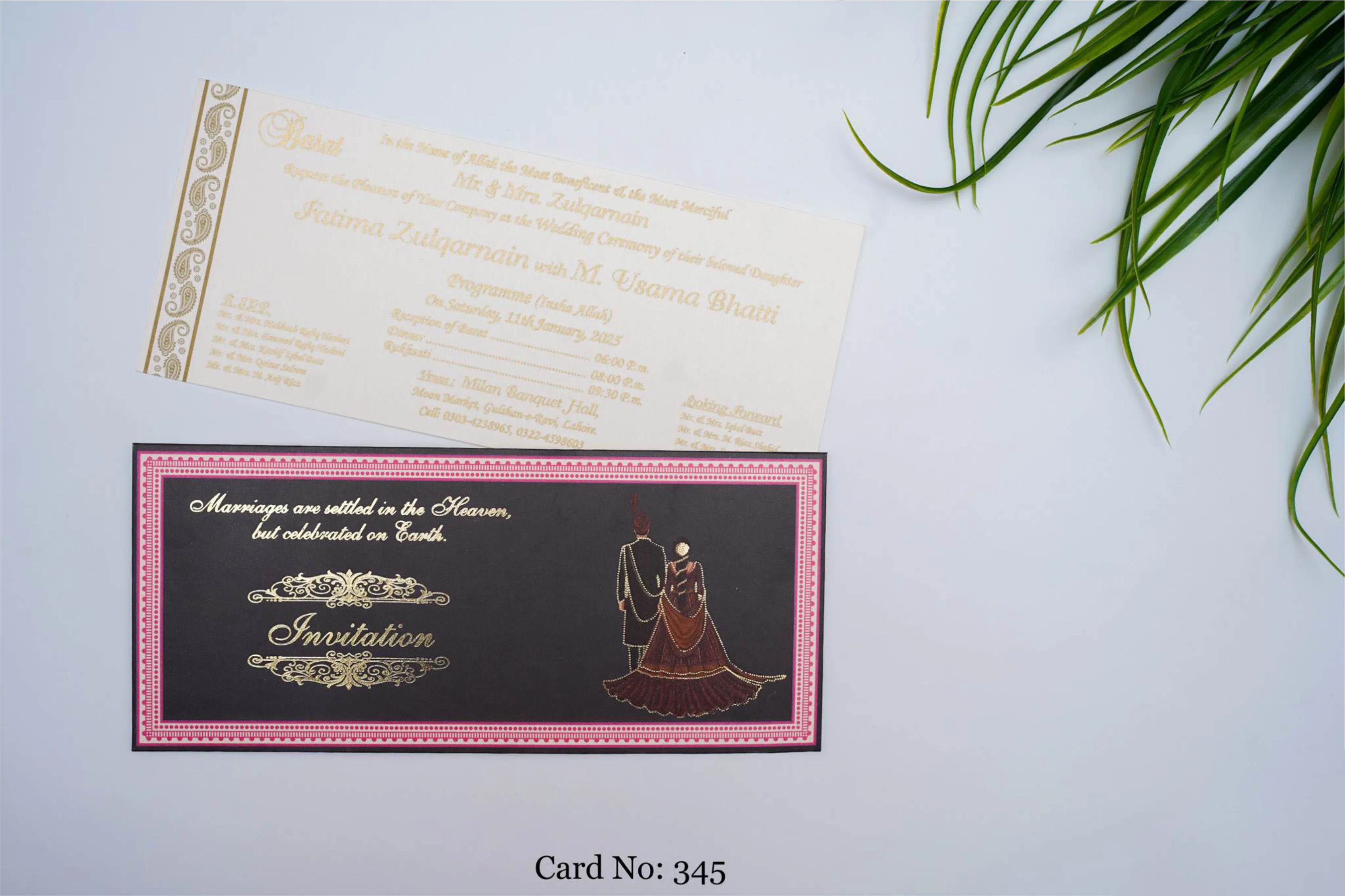 Wedding Card 345 design example by Spread Business