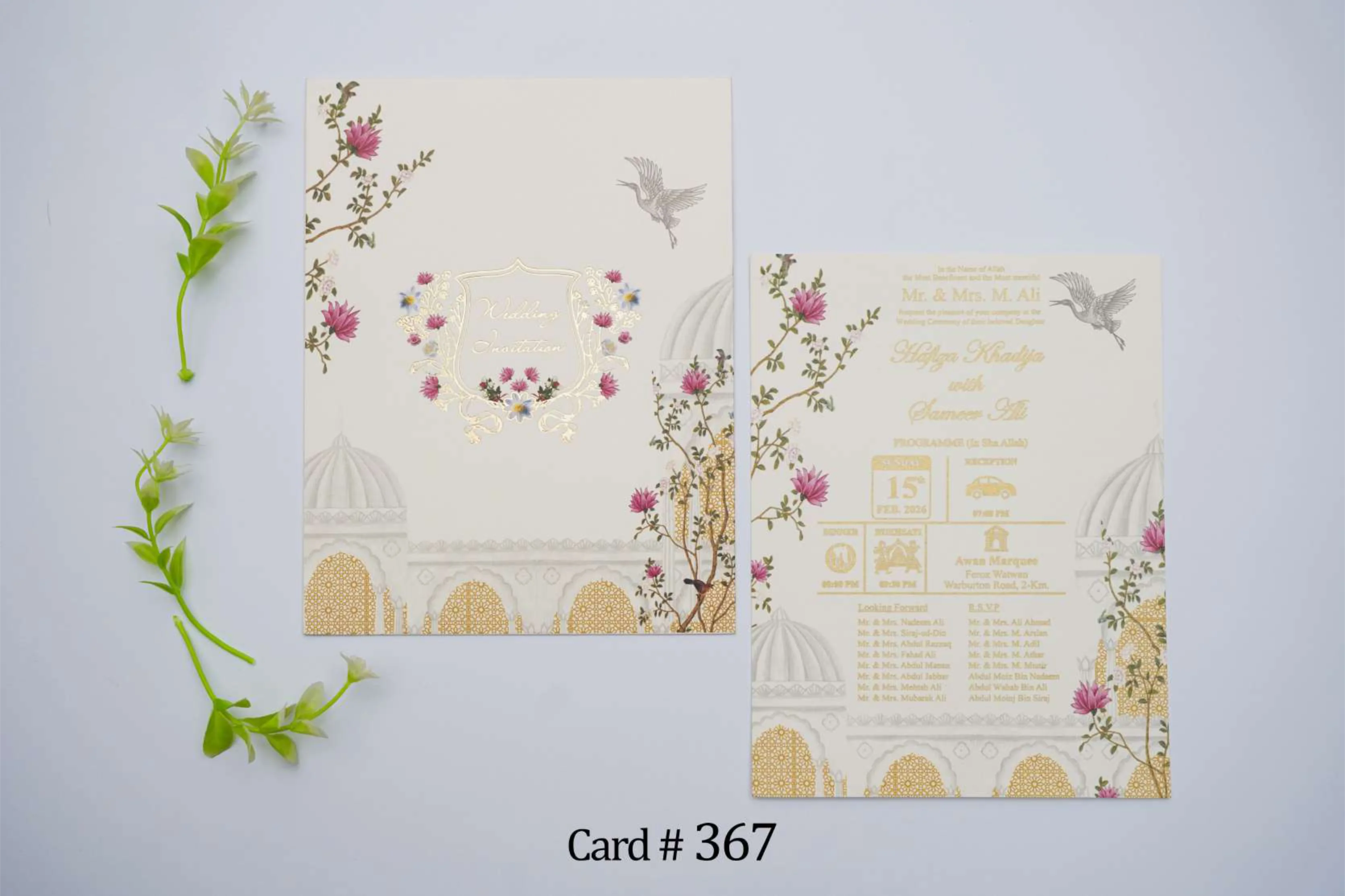 Wedding Card 367 design example by Spread Business
