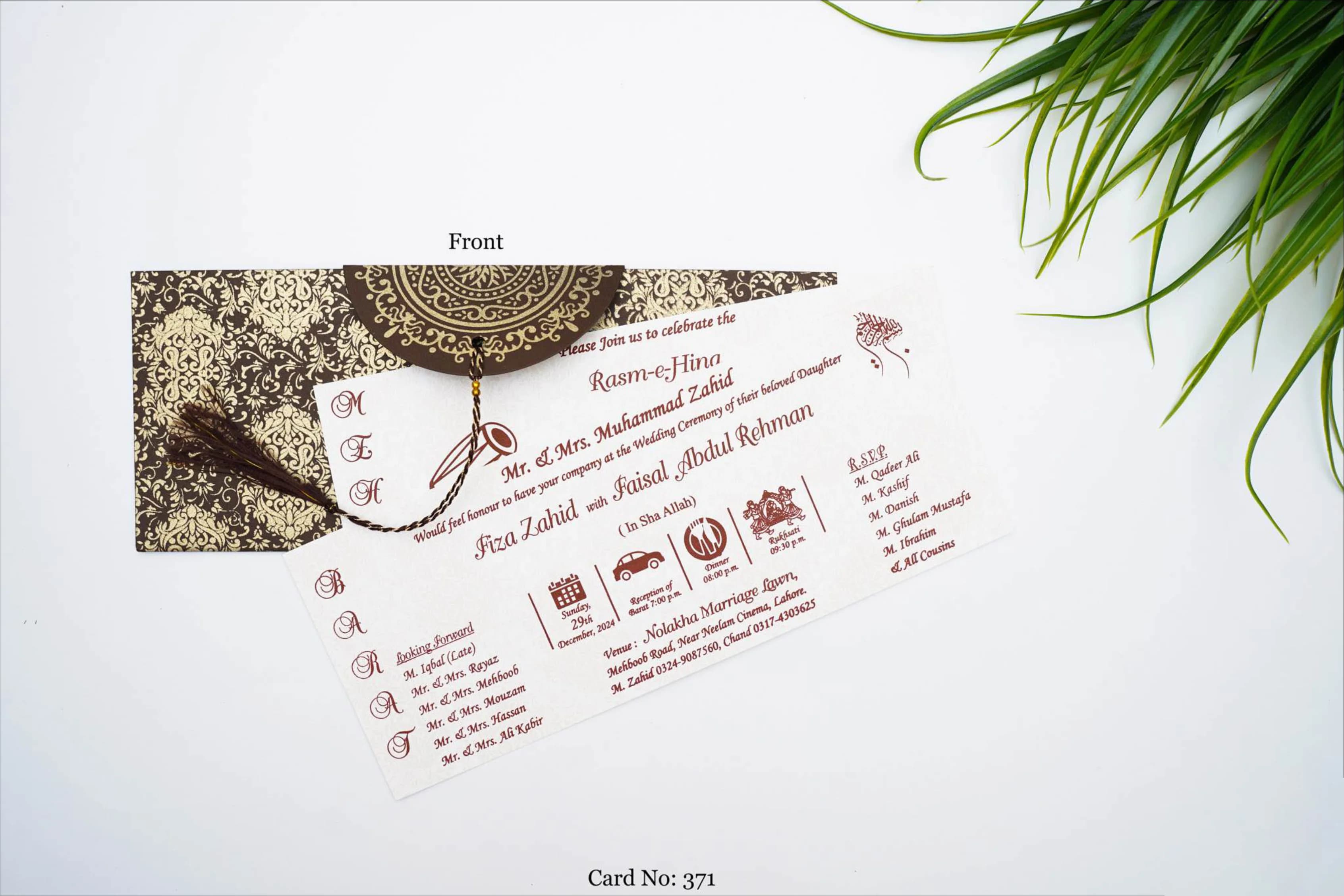 Wedding Card 371 design example by Spread Business