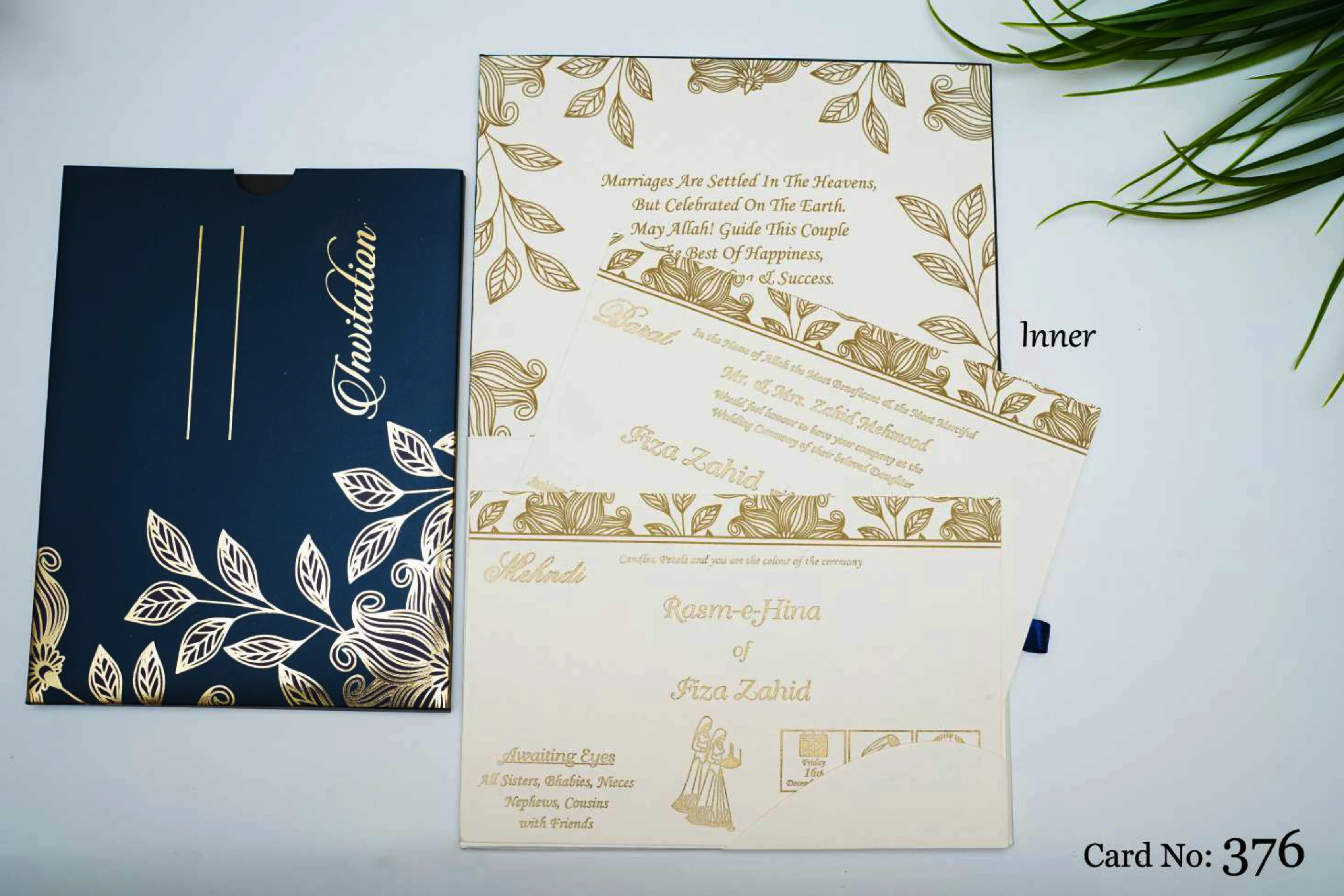 Wedding Card 376 design example by Spread Business