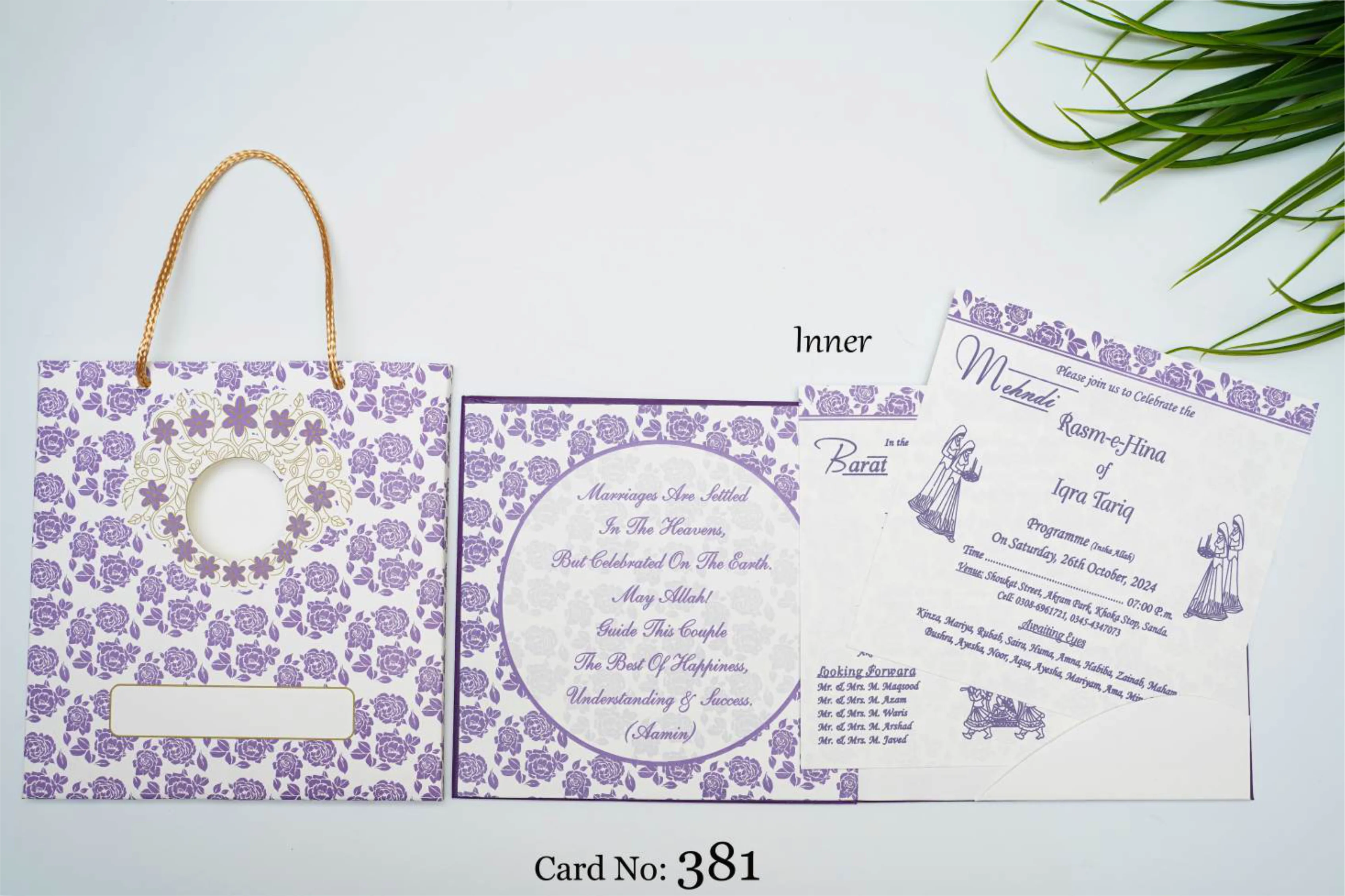 Wedding Card 381 design example by Spread Business