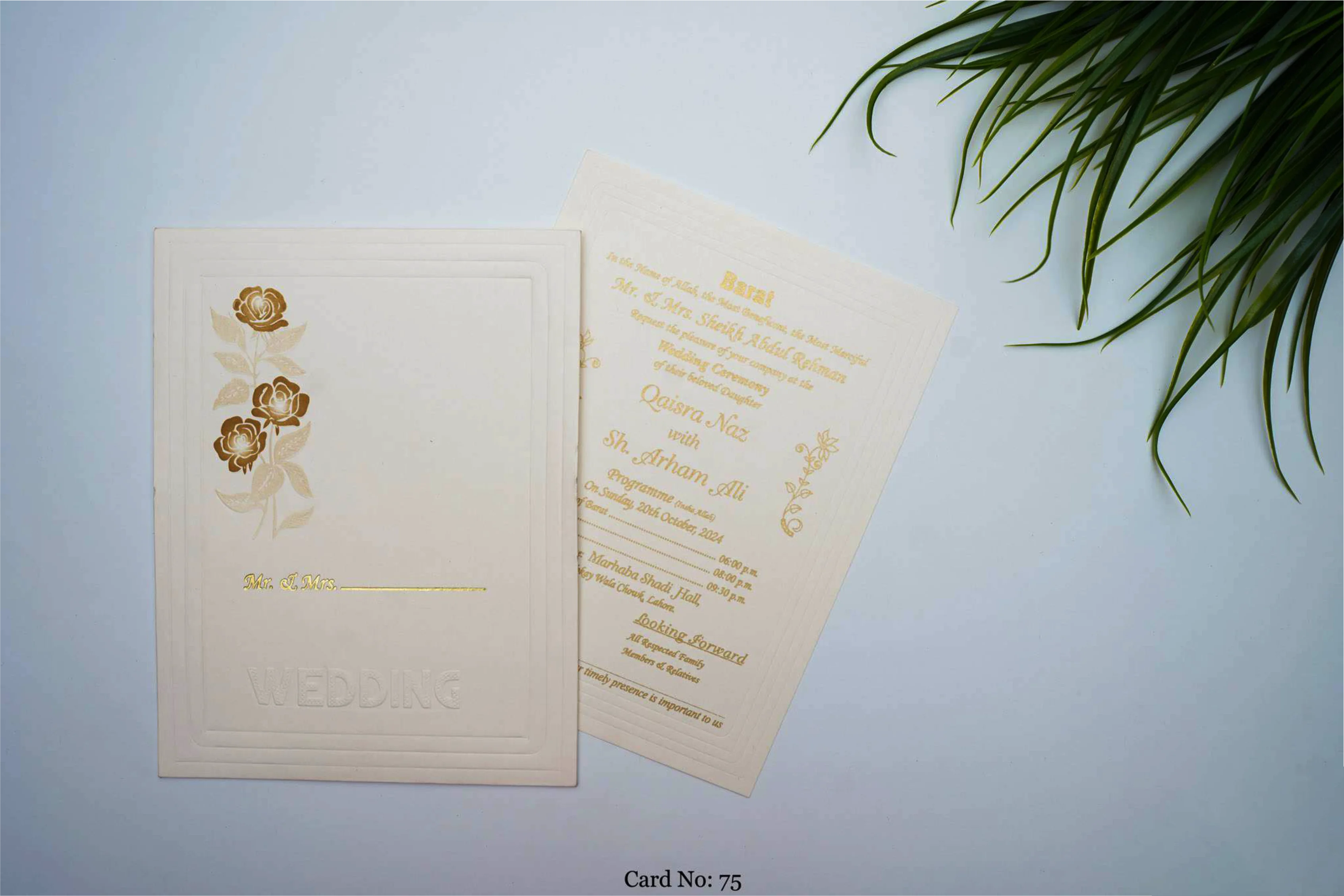 Wedding Card 75 design example by Spread Business