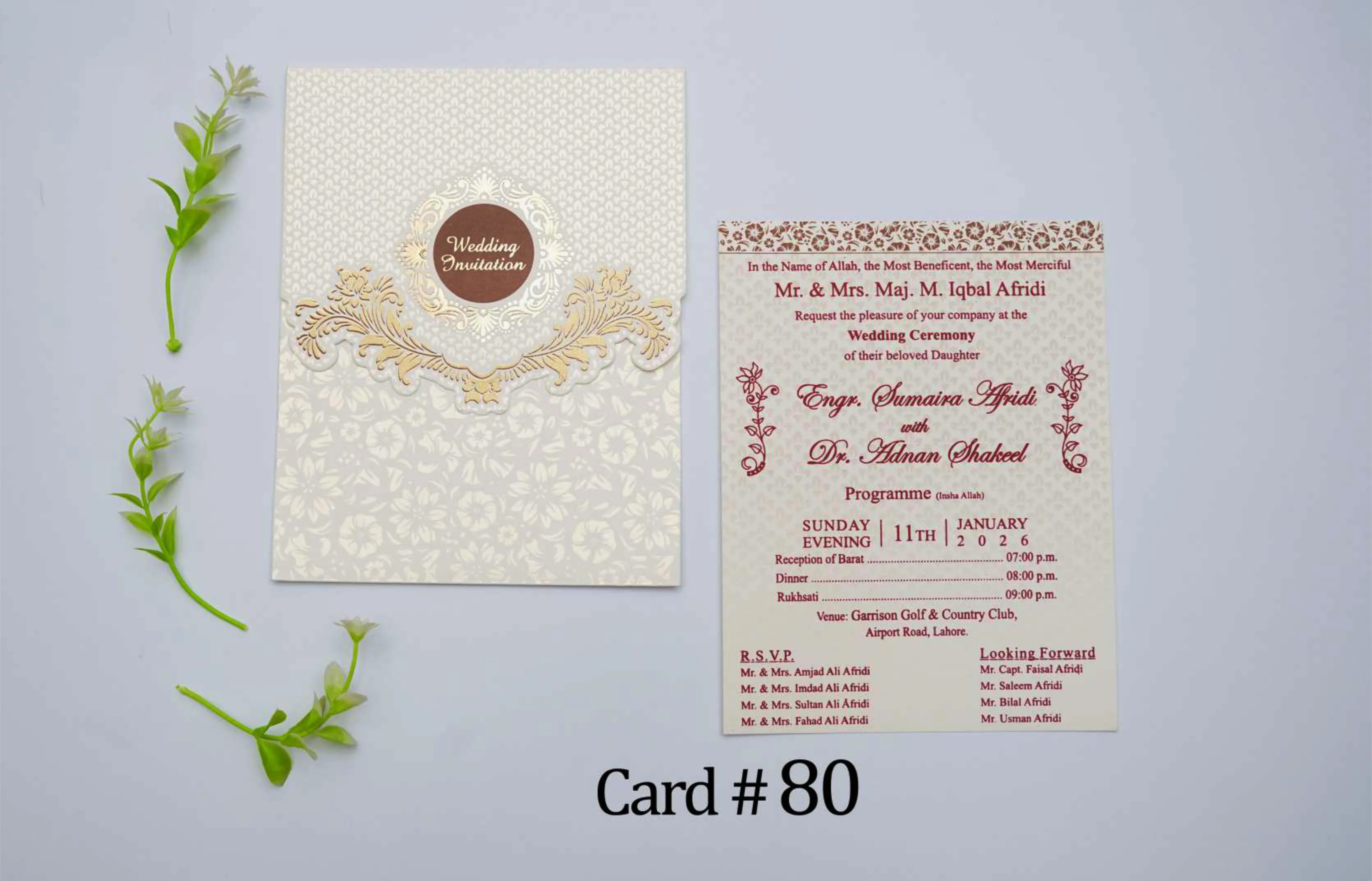 Wedding Card 80 design example by Spread Business