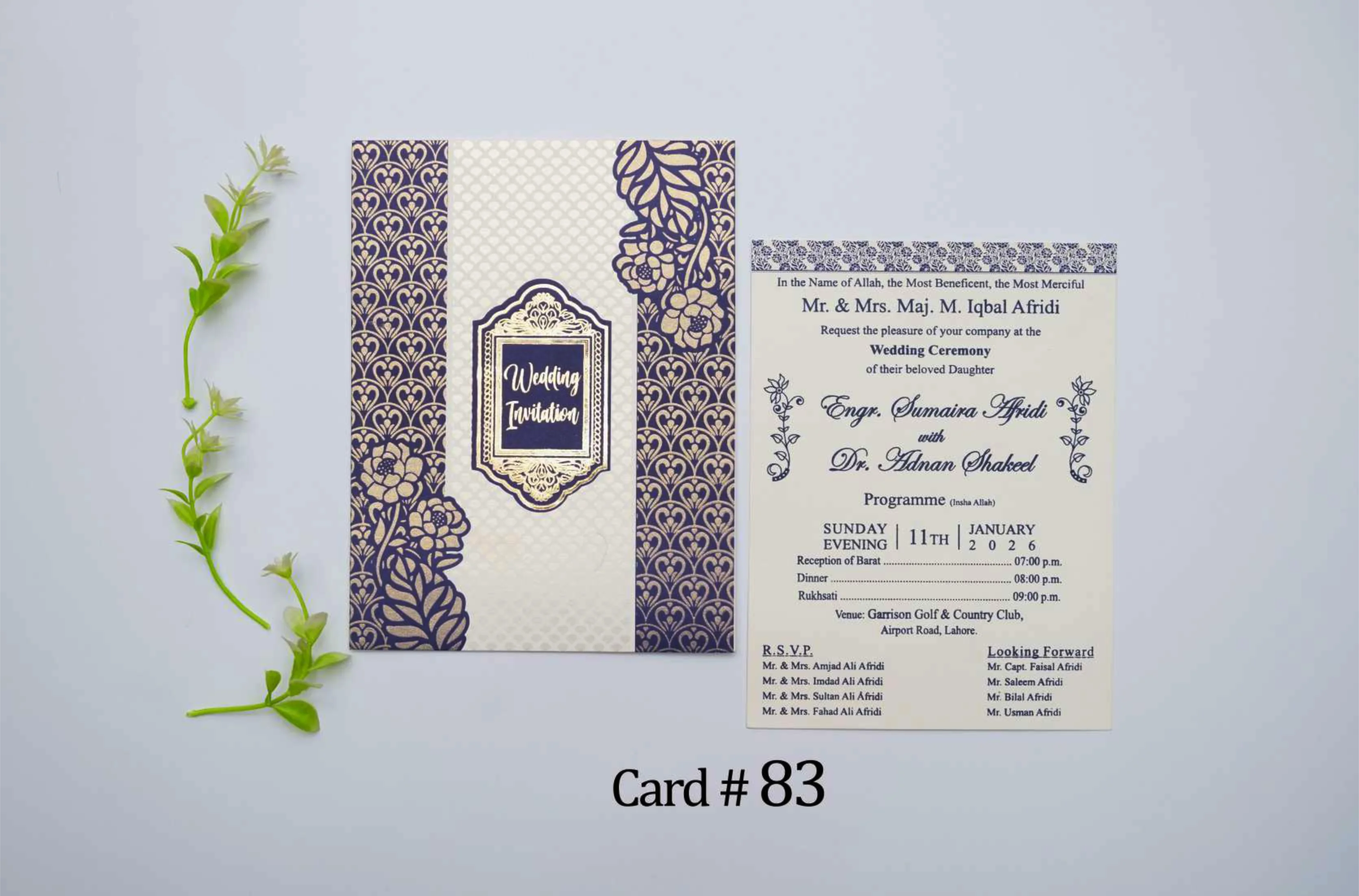 Wedding Card 83 design example by Spread Business