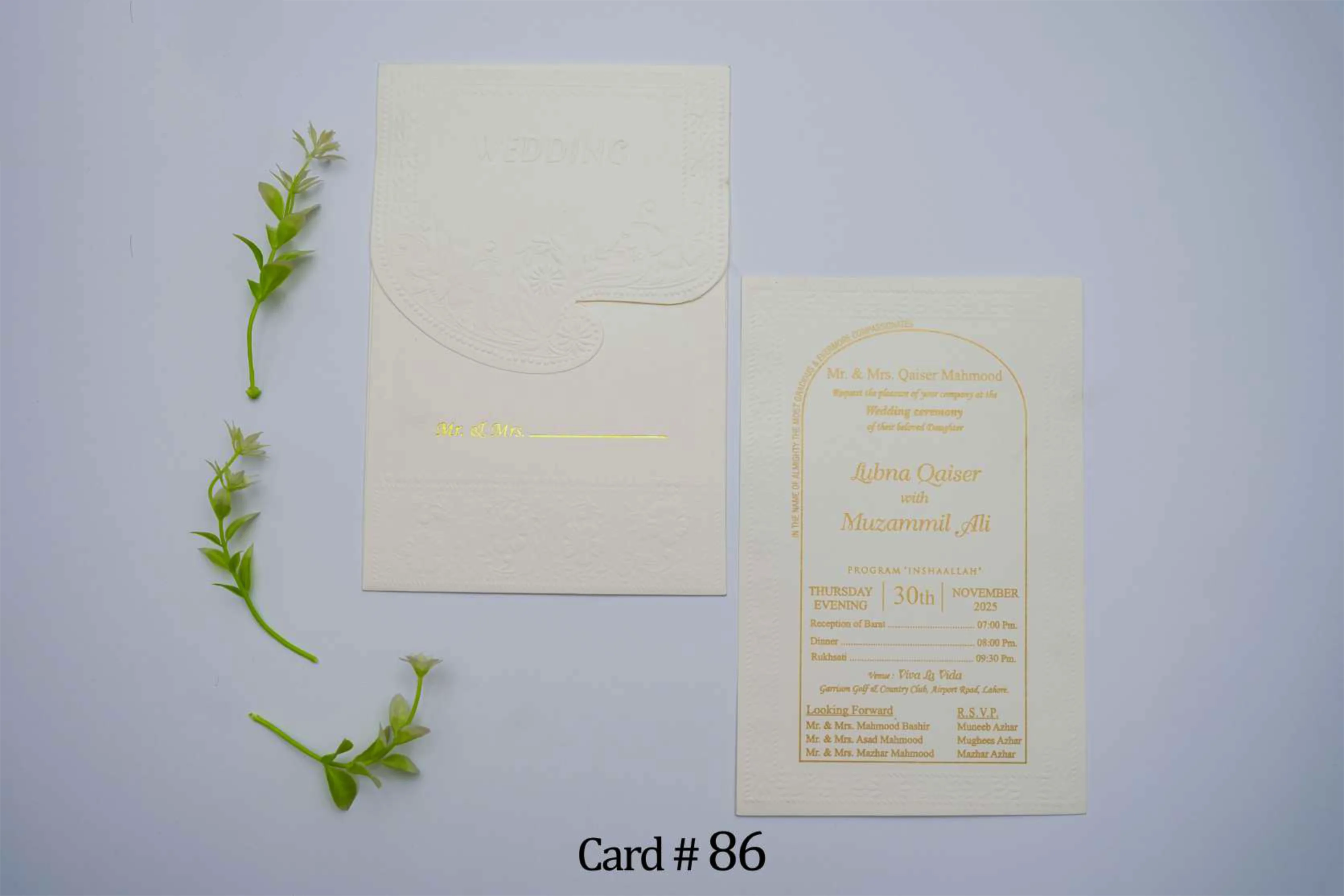 Wedding Card 86 design example by Spread Business